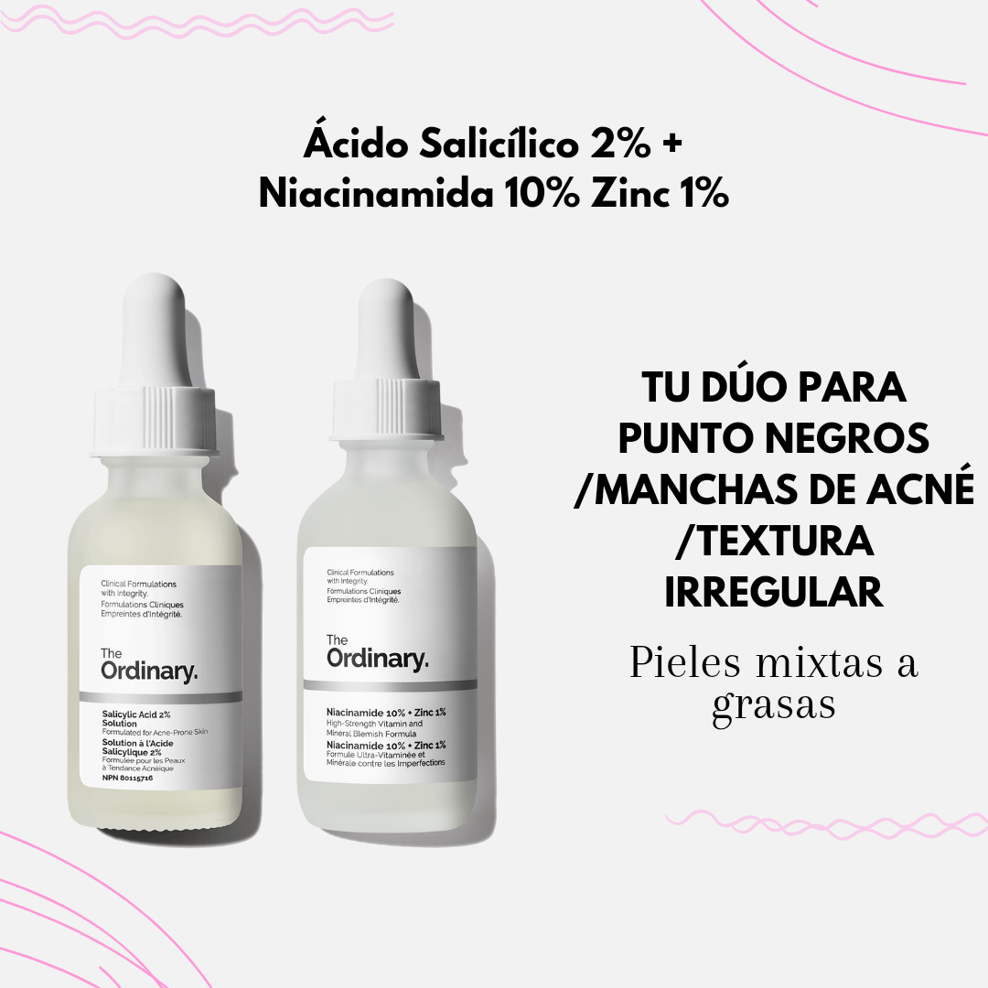 Dúo The Ordinary (Niacinamida + Ácido Salicílico) 30 ml