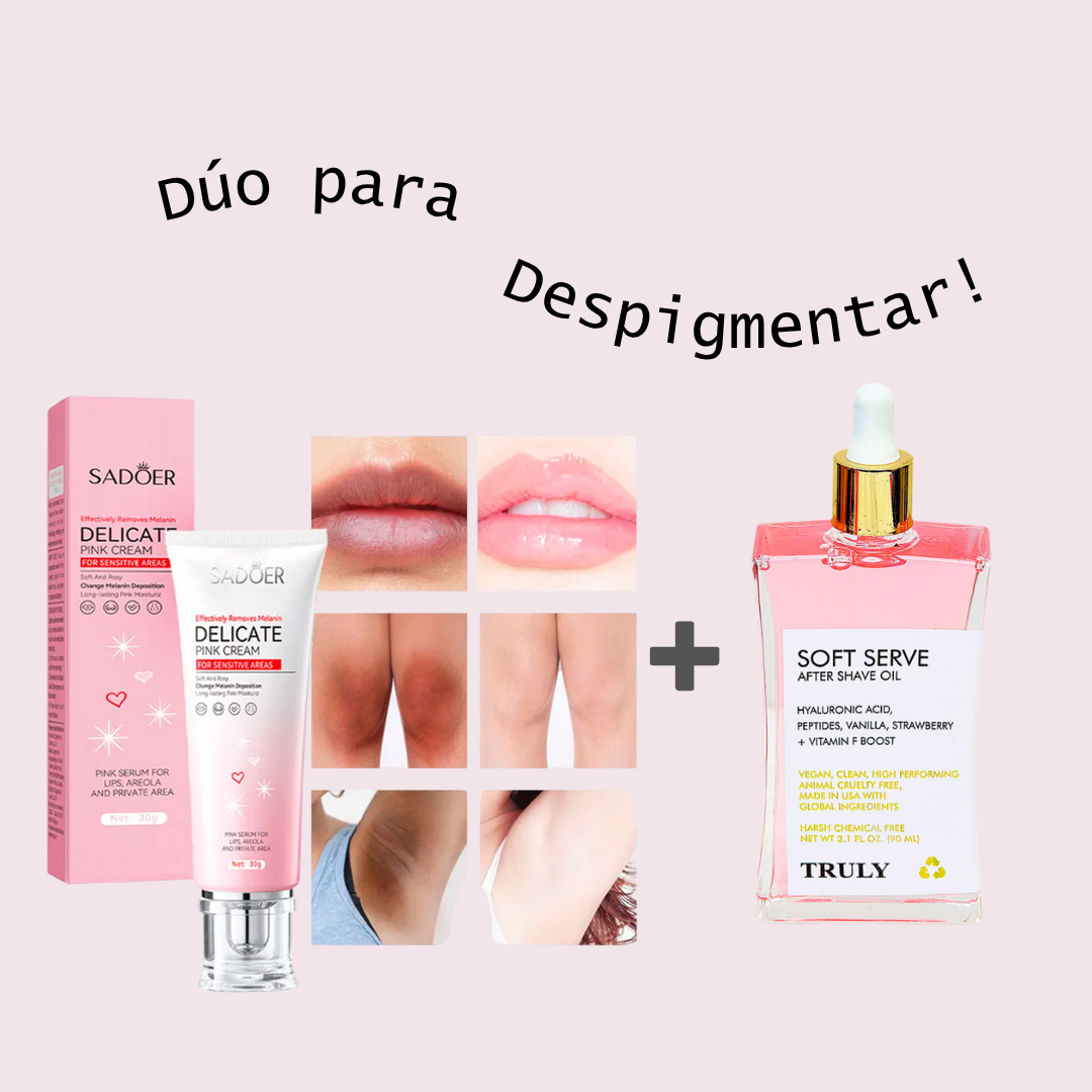Dúo Aclarante Sadoer Pink Cream (30ml)+ Soft Serve Truly