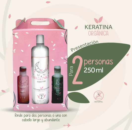 Kit Alisado Natural Luna Orgánica 3 Pasos (250ml)