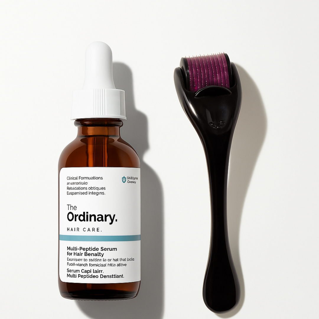 Dúo Capilar The Ordinary (Sérum Multipeptídico 60ml + Dermaroller)