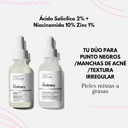Dúo The Ordinary (Niacinamida + Ácido Salicílico) 30 ml