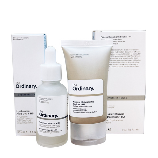 Dúo The Ordinary Sérum de Ácido Hialurónico con Vitamina B5 – 30 ml + Natural Moisturizing Factors + HA 30 ml